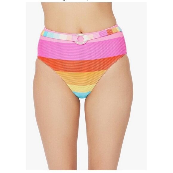 Trina Turk Other - Trina Turk Women's High Waist Hipster Bikini Swimsuit Bottom Rainbow Size 0 NWT